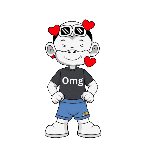 White Monkey Omg Sticker by Zhot