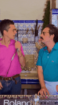 dreamteammusicservices dj disco mustache whistle GIF