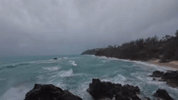 Storm Philippe Lashes Bermuda's South Shore