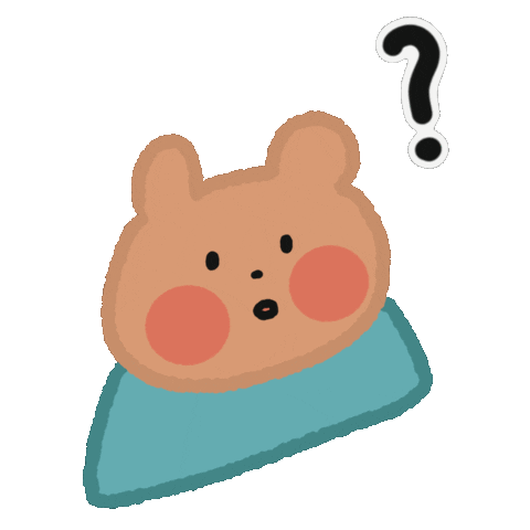 Confused Bear Sticker