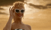 Happy Margot Robbie GIF