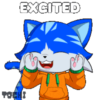 Happy Cat Sticker by Toshithecat