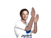 Happy Elon Musk Sticker by DigiByte Memes