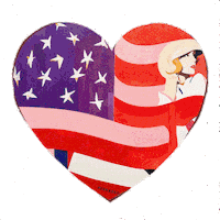 American Heart Sticker by PEEKASSO