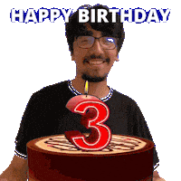3Rd Birthday 3 Years Old Sticker