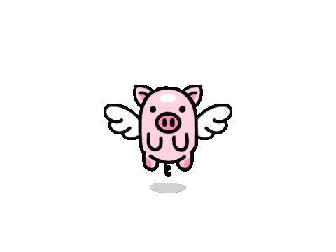 Depiction07 giphyupload flying pig piggy Sticker