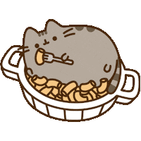 Mac And Cheese Cat Sticker by Pusheen
