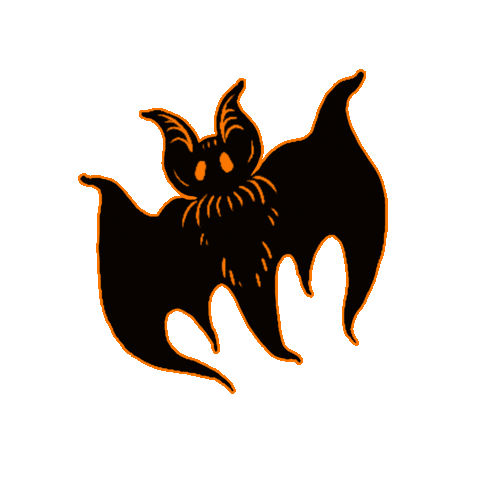 meaganmeli spooky bat vintage halloween flying bat Sticker