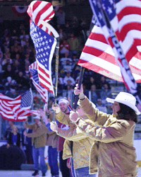 American Flag Hockey GIF by Colorado Eagles