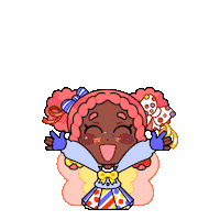 SparklesMagicalMarket happy excited blue wave Sticker