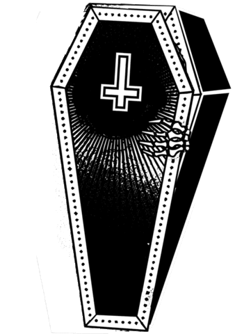 Death Skeleton Sticker by Deadnoir Apparel