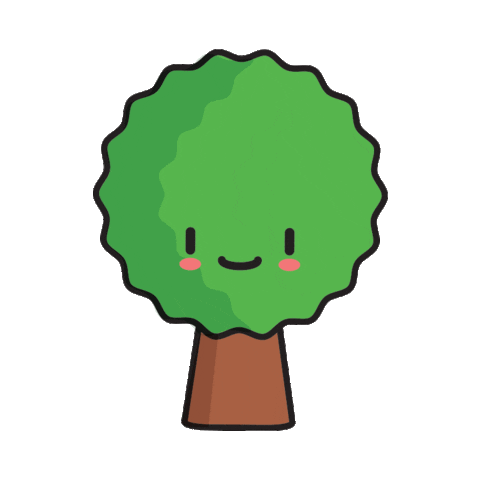 cathalboyledesigns giphyupload tree happy tree cute tree Sticker