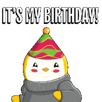 Excited Happy Birthday Sticker by Pudgy Penguins