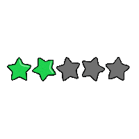 2 Stars Sticker