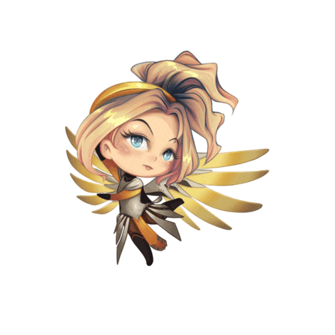 Bewitchink character overwatch chibi mercy Sticker