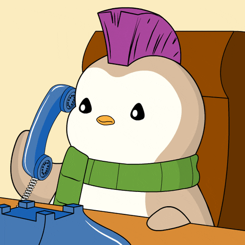 Call Me Waiting GIF by Pudgy Penguins