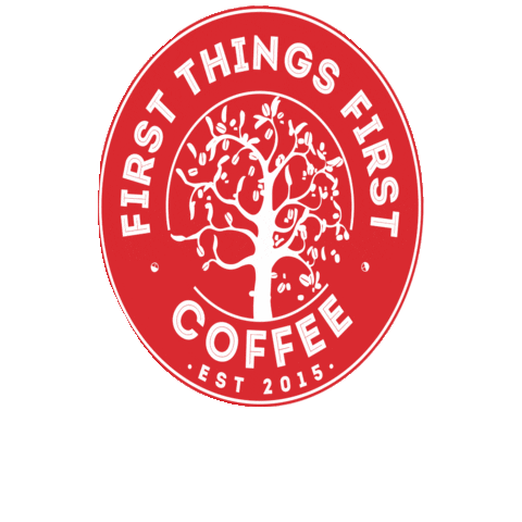 FirstThingsFirstCoffee giphygifmaker Sticker