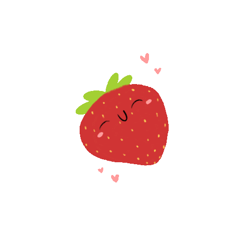 lupeaart giphyupload sweet strawberry berry Sticker