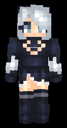 Nier Automata - 2B + 9S ~ ( unmasked) Minecraft Skin