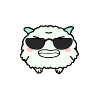 AhaWorld cute cool sunglasses milo Sticker