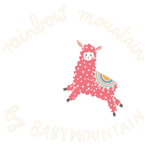 Rainbow Lama Sticker by BabyMountain