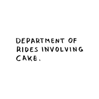 departmentofridesinvolvingcake cakeride irideforcake deptcake cakerider Sticker