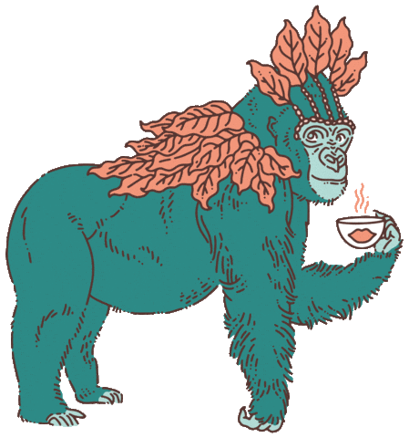 somaho_speciality_coffee giphyupload coffee gorilla kaffee Sticker