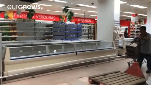 venezuela empty shelves GIF by euronews