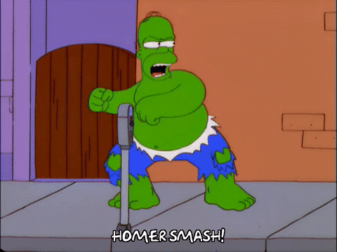 smashing homer simpson GIF