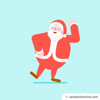 Happy Santa Claus GIF by sendwishonline.com
