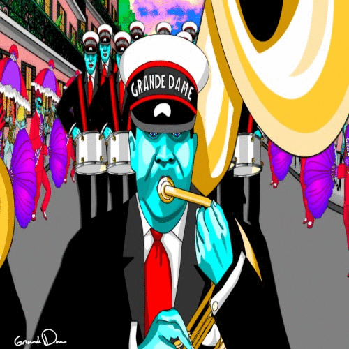 grandedame giphyupload psychedelic new orleans mardi gras GIF
