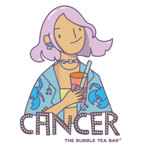 Santa Cruz Cancer Sticker by The Bubble Tea Bar