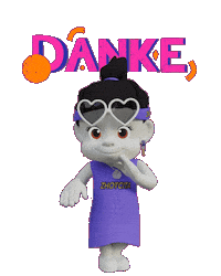 Danke Schön Sticker by Zhotcita