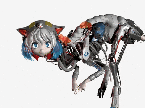Dragoy giphyupload mecha ugoira mecha girl GIF