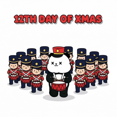 12 Days Of Christmas Xmas Countdown GIF by Kanpai Pandas