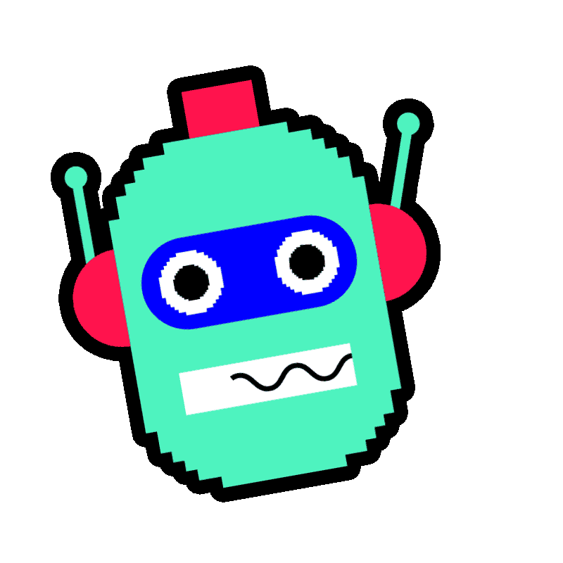 Happy Robot Sticker by Körber-Stiftung