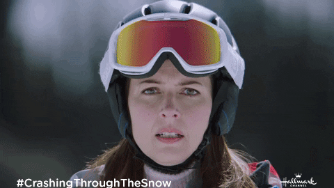 Amy Acker Skiing GIF by Hallmark Channel