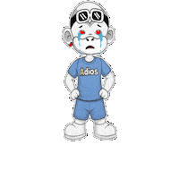 Red Eyes Goodbye Sticker by Zhot