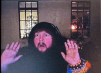 Shocked Hands Up GIF