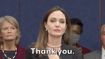 Angelina Jolie Thank You GIF by GIPHY News