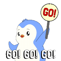 Lets Go Sticker by Pudgy Penguins