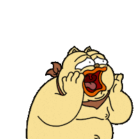 Surprise Yell Sticker by ChonkyCom
