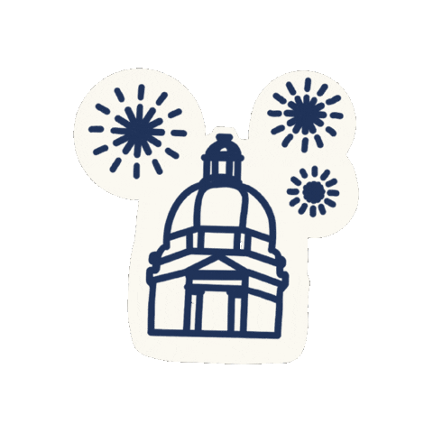concordianebraska dance university fireworks bulldog Sticker