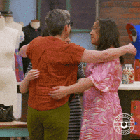 Bff Hug GIF by The Great British Sewing Bee