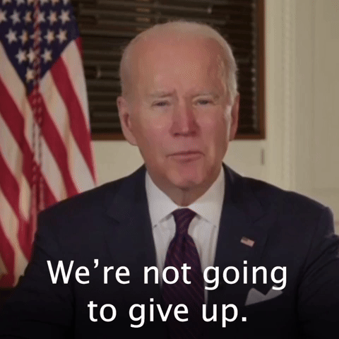 We're not going to give up.