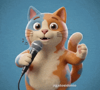 Singer Cute Cat GIF