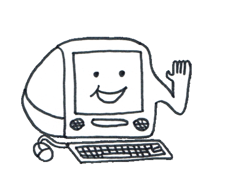 Early 2000S Hello Sticker by The Guy Who Waves at Things