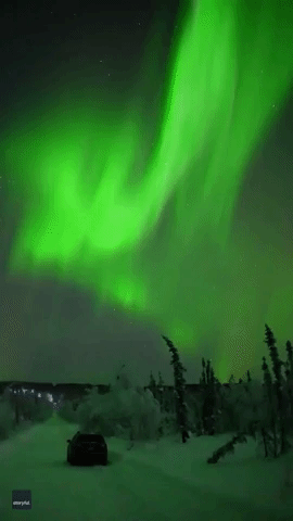 Bright 'Magical' Green Aurora Illuminates Fairbanks, Alaska