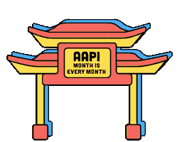 May Asian American Sticker by Lily Xiao Haselton