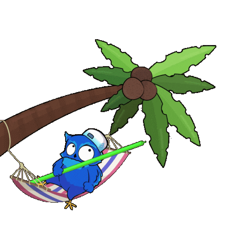 Palm Tree Beach Sticker by BigBrains